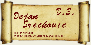 Dejan Srećković vizit kartica